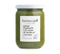 KARINE & JEFF-Potage d’épinards à la crème de brebis Bio Karine & Jeff - pot de 50 cl