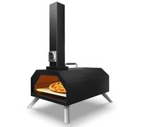 Karinear Four à pizza à pellets, Four à pizza extérieur avec pierre à pizza et accessoires, Four à pellets de bois 12 pouces, température max. 540°C, pour camping, pelle incluse