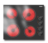 Karinear Plaque Vitrocéramique 4 Feux avec Boutons | Plaque de Cuisson Electrique 60CM Encastrable, Boutons Rotatifs, 6000W, Arrêt Automatique, 220V