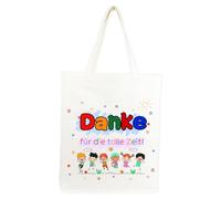 Karkar Cadeau d'adieu pour école maternelle - Sac en coton - Sac fourre-tout personnalisé en toile de jute à peindre - Meilleur professeur - Cadeau d'éducation