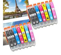 Karl Aiken 24XL Cartouches d'encre Compatible pour Epson 24 XL pour Epson Expression Photo XP-760 XP-55 XP-960 XP-860 XP-850 XP-750 XP950 14PK