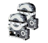 Karl Aiken Cassette compatible pour Epson AS12KW SS12KW Noir sur Blanc Ruban, Epson LabelWorks LW-300 LW-400 LW-500 LM-700 LW-900P OK200 OK300 OK500P OK720 OK900P KingJim TepraPro 12mm x 8m de 2