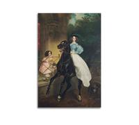 Karl Bryullov - Impression sur toile de peintures célèbres de chevalière - Décoration murale pour salon, chambre à coucher (60 x 90 cm)