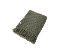 AltoBuy Karl - Couvre-lit à Franges 100% Recyclé Tissage Nid d'abeilles 240x260cm Thym