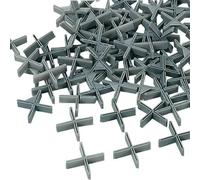 Karl Dahm 10728 Lot de 1000 croisillons de carrelage de 3 mm de hauteur Gris Hauteur 8 mm Pour carrelage grand format, dalles de trottoir, etc