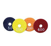 Karl Dahm 50604 Lot de disques abrasifs de 50 mm de diamètre - Idéal pour le ponçage humide et sec du carrelage, du grès cérame, de la pierre naturelle, du granit, du marbre, du béton, etc. - Mini