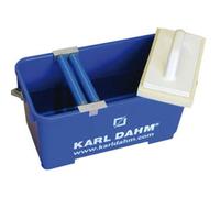 Karl Dahm ® Kit de lavage Express pour carrelage avec roulettes inférieures I Outil professionnel avec seau de rechange, embout de rouleau, planche éponge Hydro-11428
