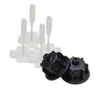 Karl Dahm Système de Nivellement de Carreaux Levelmac Kit Base Joints de 2 mm : 100 Cadrans de Serrage Noirs pour Carreaux de 3-12 mm d'Épaisseur + 500 Croisillons I Aide Pro Pose Carrelage - 12801