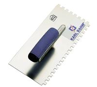 Karl Dahm Truelle Dentée 10mm Softgrip I Truelle à Carrelage Inoxydable Denture 10mm I Truelle Poignée Souple Ergonomique pour une Réalisation Facile des Surfaces à Coller I Outil Carreaux Pro - 10642