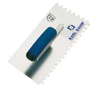 Karl Dahm Truelle Dentée 3 mm INOX avec Poignée Softgrip Ergonomique | Taloche à Carrelage Denture Centrale pour Application de Colle | Outil Professionnel Pose Carrelage 10637