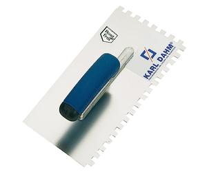 Karl Dahm Truelle Dentée 3 mm INOX avec Poignée Softgrip Ergonomique | Taloche à Carrelage Denture Centrale pour Application de Colle | Outil Professionnel Pose Carrelage 10637