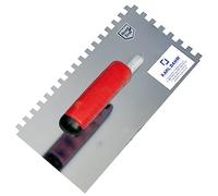 Karl Dahm Truelle Dentée Pour Gauchers 15 Mm, 13 X 28 Cm, Lame En Acier Inoxydable, Poignée Ergonomique Souple, Réalisation Facile Des Surfaces Collées - 13644