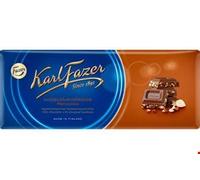 Karl Fazer Lot de 8 noisettes hachées au chocolat au lait 200 g
