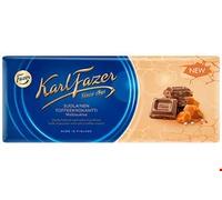 Karl Fazer Salty Caramel Crunch au chocolat au lait 200 g (lot de 8)