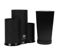 KARL HAUSMANN Bloc à Couteaux Universel 3 en 1 Sans Couteaux - Support Couteaux Cuisine en Plastique avec Insert à Poils - Range Couteaux de Cuisine - Porte Couteaux - Rangement Couteaux Cuisine