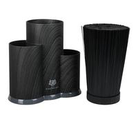 KARL HAUSMANN Bloc à Couteaux Universel 3 en 1 Sans Couteaux - Support Couteaux Cuisine en Plastique avec Insert à Poils - Range Couteaux de Cuisine - Porte Couteaux - Rangement Couteaux Cuisine