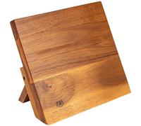 KARL HAUSMANN Bloc Couteaux Magnétique en Bois de Chêne - 24x22cm - Porte Couteau Magnetique pour Cuisine - Support Couteaux Aimanté Sans Couteau Universel