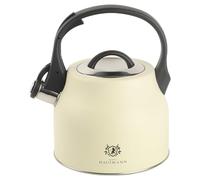 KARL HAUSMANN Bouilloire à induction - 2,3 l - Bouilloire crémeuse avec sifflet automatique - Bouilloire en acier inoxydable pour cuisinière à induction, cuisinière à gaz et électrique - Bouilloire