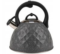 Karl Hausmann bouilloire en acier inoxydable bouilloire sifflante bouilloire 3L bouilloire sifflante bouilloire Selena bouilloire pour cuisinière gris