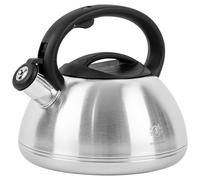 KARL HAUSMANN Bouilloire Induction 3L Inox avec Sifflante - Theiere Cuisine pour Plaque Gaz, Vitrocéramique et Électrique - Grande Capacité Eau Chaude avec Couvercle Amovible