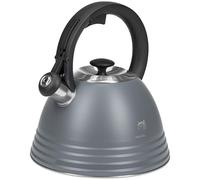 KARL HAUSMANN Bouilloire Induction 3L Inox avec Sifflante - Theiere Cuisine pour Plaque Gaz, Vitrocéramique et Électrique - Grande Capacité Eau Chaude avec Couvercle Amovible