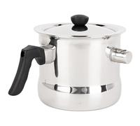 KARL HAUSMANN Casserole à Lait 1,5L avec Sifflet, Couvercle et Graduation - Chauffe Lait Inox Double Paroi, Bain Marie, sans Brûler ni Déborder, Induction, Gaz, Vitrocéramique