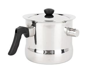 KARL HAUSMANN Casserole à Lait 1,5L avec Sifflet, Couvercle et Graduation - Chauffe Lait Inox Double Paroi, Bain Marie, sans Brûler ni Déborder, Induction, Gaz, Vitrocéramique