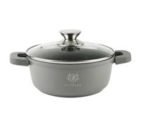 KARL HAUSMANN Casserole anti-adhésive avec couvercle - 2,3 l - Ø 20 cm - Ronde en fonte d'aluminium - Pour tous les types de plaques de cuisson, y compris l'induction - Gris - Marmite à soupe