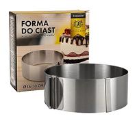 KARL HAUSMANN Cercle Patisserie Réglable - Cercle INOX Ø 16-30 cm - Cercle à Gâteau Haut 6 cm - Cercle a Entremets - Cercle de Pâtisserie - Cercle Rond - Fermeture à Levier - cerclage reglable