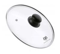 KARL HAUSMANN Couvercle Casserole Poele en Verre - 16 cm - Universel pour Poêle et Faitout - Couvercle de Casseroles en Verre Trempé avec Poignée Plastique - Idéal pour Cuisiner en Toute Sécurité