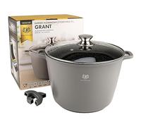 KARL HAUSMANN Faitout Induction - 10L - Ø 28 cm - Cocotte Fonte d'Aluminium - Marmite Couvercle en Verre - Casserole Tous Feux dont Induction - Revêtement Antiadhésif - Sans PFOA