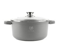 KARL HAUSMANN Faitout Induction - 6.5L - Ø 28 cm - Cocotte Fonte d'Aluminium - Marmite Couvercle en Verre - Casserole Tous Feux dont Induction - Revêtement Antiadhésif - Sans PFOA
