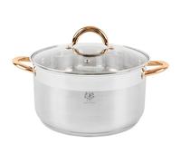 KARL HAUSMANN Faitout Inox - 6L - 26 cm - Marmite Induction en Acier Inoxydable 18/0 - Casserole avec Couvercle en Verre - fait tout tous feux - Faitouts Avec Échelle de Mesure - Cocotte Inox