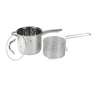 KARL HAUSMANN Friteuse Induction avec Panier - Casserole à Friture Inox 3,6L - Faitout à Friture avec Panier et Couvercle - Friteuse Manuelle Traditionnelle - Compatible Induction - Poêle à Friture