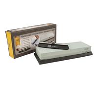 KARL HAUSMANN Pierre a Aiguiser Pour Couteaux - Grain 400/1500 - Pierre À Affuter avec Base Antidérapante et Guide d’Angle - Pierres D’Affûtage Polir Professionnelle Pour Affutage