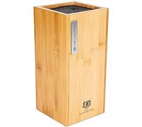 KARL HAUSMANN Porte Couteau de Cuisine Moderne en Bambou - Range Couteau de Cuisine - Support Couteaux Design en Bois - Rangement Pratique - Portes Couteaux Cuisine (20 x 10,8 x 10,8 cm)