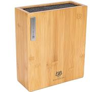 KARL HAUSMANN Porte Couteau de Cuisine Moderne en Bambou - Range Couteau de Cuisine - Support Couteaux Design en Bois - Rangement Pratique - Portes Couteaux Cuisine (23 x 20 x 9 cm)