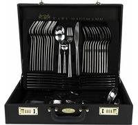 Karl Hausmann Set 72pcs Couverts de table Lena, argent poli, acier inoxydable