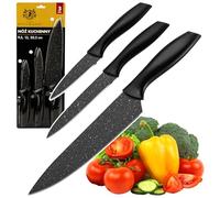 KARL HAUSMANN Set Couteaux de Cuisine - Ensemble 3 Pièces Acier Inoxydable - Couteau Tranchants Professionnels - Couteau Cuisine Professionnel - Set Couteaux de Cuisine Professionnel - Idéal Cuisinier