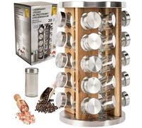 KARL HAUSMANN Tourniquet à Épices 20 Pots - Carrousel à Épices Rotatif - Porte Épices Cuisine - Rangement Épices - Support à Épices - Tour a Epices - Range Épices Pratique - Tourniquet a Epices