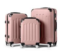 Karl home Lot de 3 valises à coque rigide en ABS avec serrure et 4 roues, légères et durables - 50,8/61,1/71,1 cm, rose gold, 3 Pcs Set, Ensemble de bagages