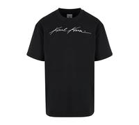 Karl Kani Autograph KM241-059-2 T-shirt boxy en jersey épais pour homme, Noir , L grande taille taille tall