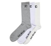 Karl Kani Chaussettes gris chiné / noir / blanc / blanc cassé, Taille 35-38