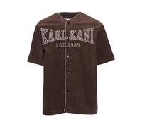 Karl Kani Chemise chocolat / noisette / blanc, Taille M-L