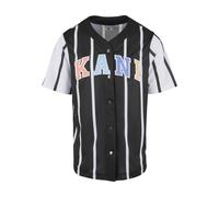 Karl Kani Chemise 'KM241-040-2' bleu clair / orange pastel / noir / blanc, Taille S