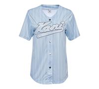 Karl Kani Chemisier 'Varsity' bleu / noir / blanc, Taille M