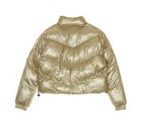 Karl Kani, Femme, Vestes, Jaune, Taille: 36 FR Doudoune dorée avec fermeture à glissière à pièce