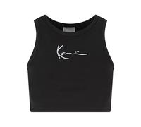 Karl Kani Haut côtelé KW-TP011-001-01 pour femme Small Signature Essential Racer, Noir , L