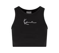 Karl Kani Haut côtelé KW-TP011-001-01 pour femme Small Signature Essential Racer, Noir , L