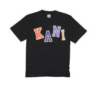 Karl Kani, Homme, Tops, Noir, Taille: L T-shirt Logo Multicolore Noir Manches courtes